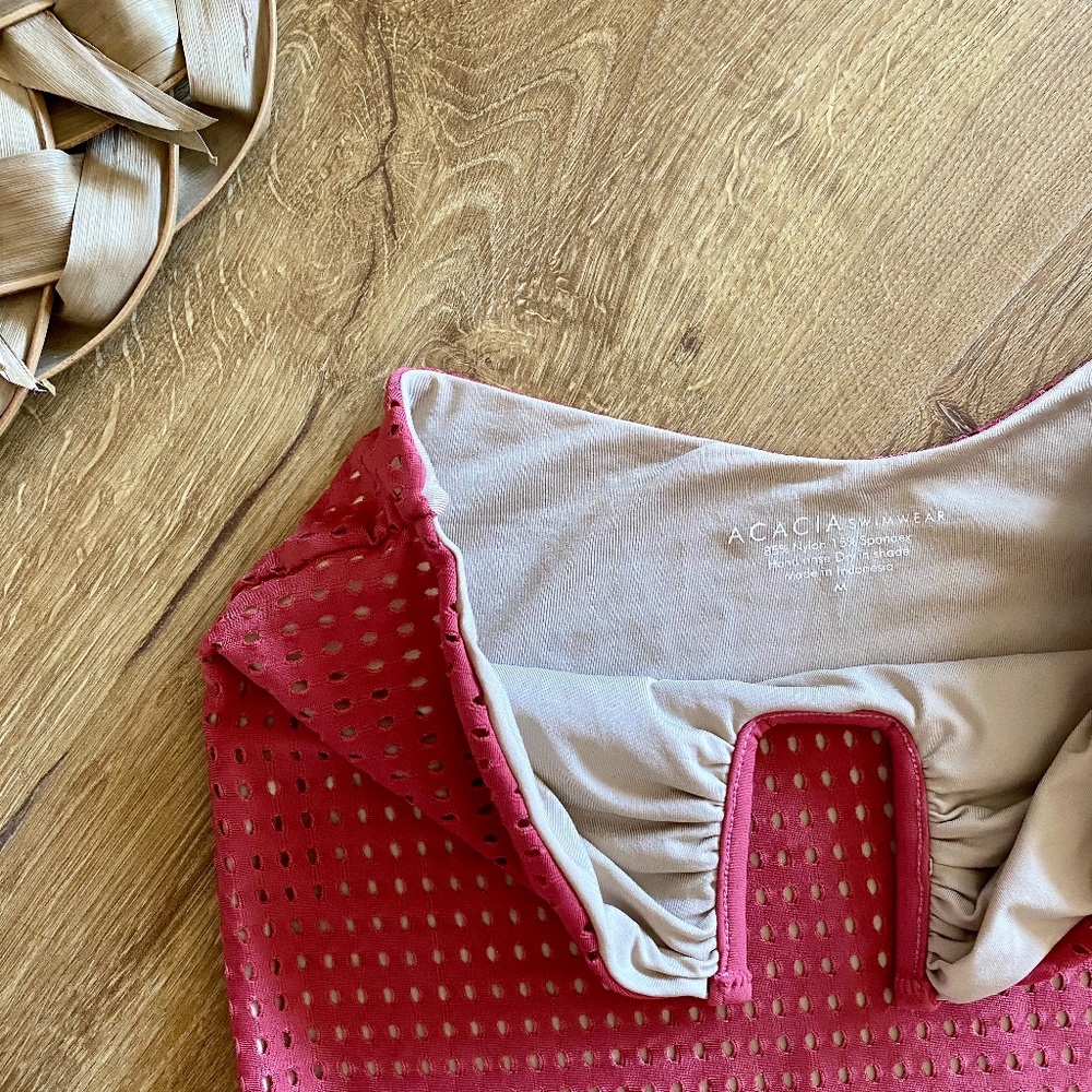 🌼SOLD🌼 Acacia Swimwear Africa Mesh in Lychee - Picture 4 of 5